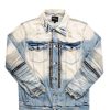 Mens * | Best Pirce Mens Denim Jackets Bk Biker Jacket Light Blue