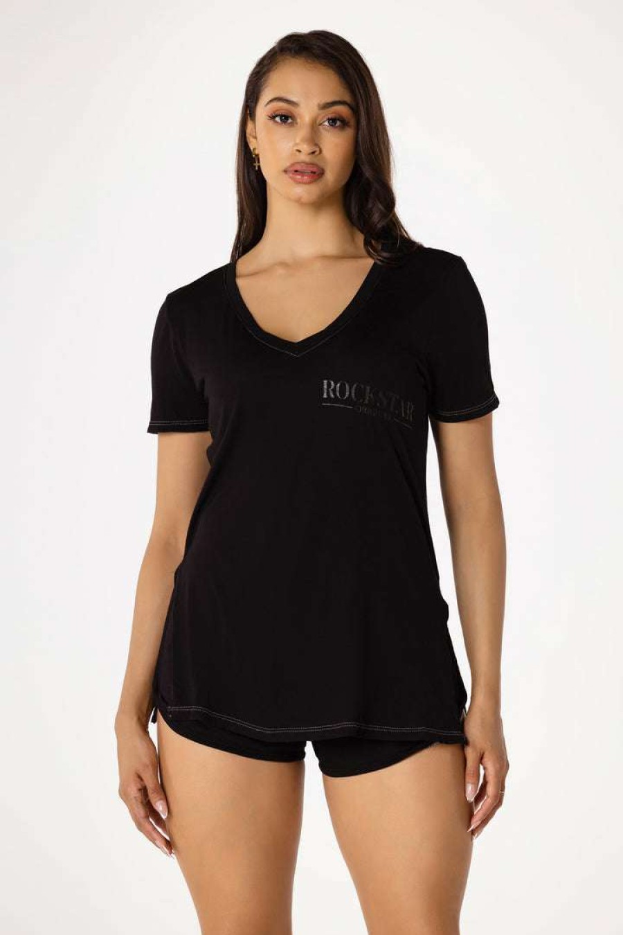 Womens * | Top 10 Womens Short Sets Basic Gemma Short Set Black