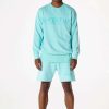 Mens * | Cheap Mens Short Sets Dimitri Crewneck Short Set Aqua