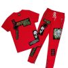 Mens * | Deals Mens Track Sets Garland T-Shirt Trackset Red