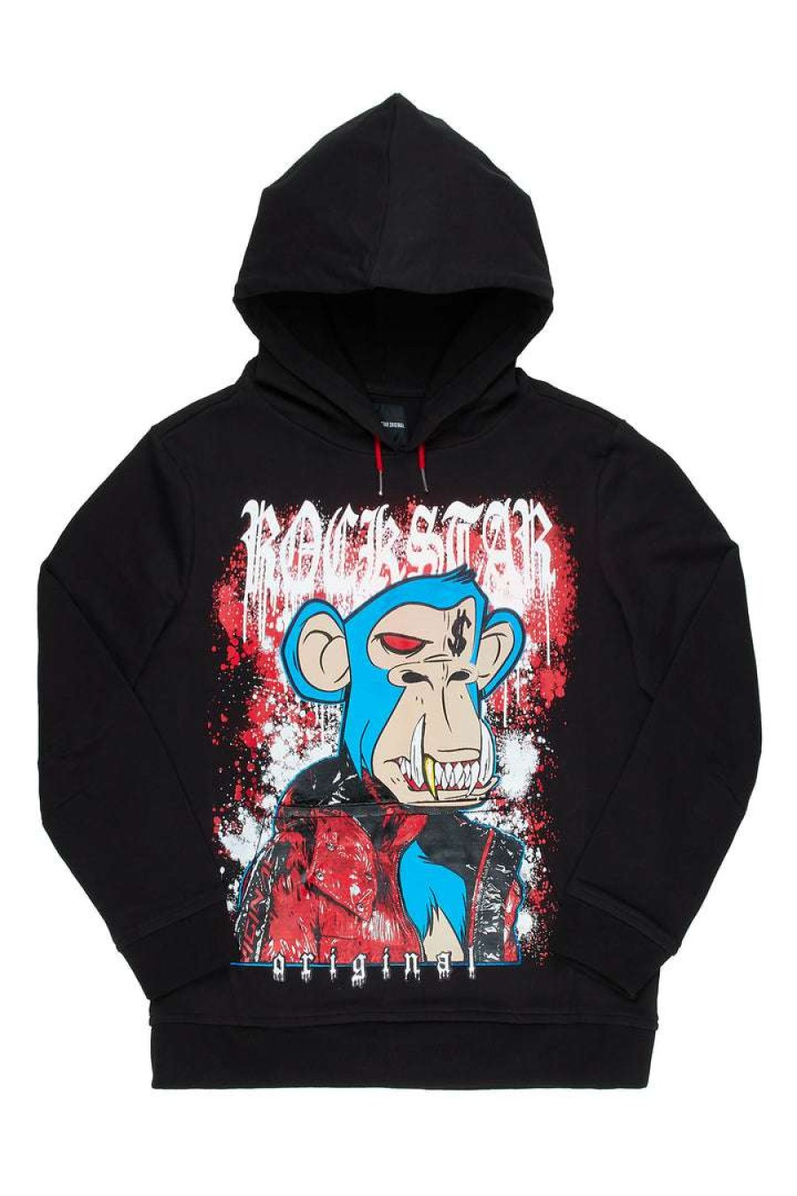 Mens * | Cheapest Mens Hoodies & Sweatshirts Nft Ape Graphic Hoodie Tops Black