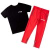 Mens * | Deals Mens Track Sets Chief T-Shirt Track Set-Red/Blk Red/Black