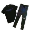 Mens * | Promo Mens Track Sets Criss T-Shirt Reflective Track Set Black