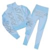 Womens * | Flash Sale Womens Activewear Best Seller Chanel High Waisted Activewear Set Baby Blue