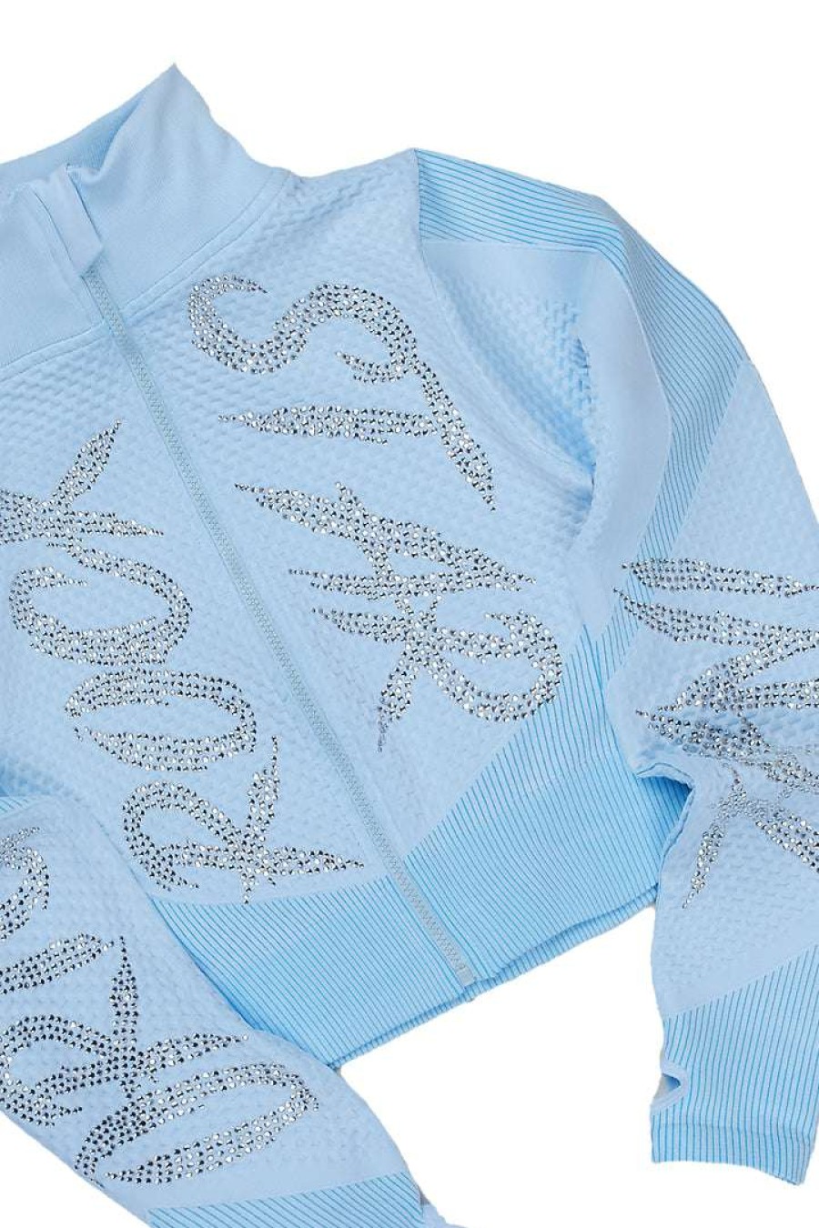 Womens * | Flash Sale Womens Activewear Best Seller Chanel High Waisted Activewear Set Baby Blue