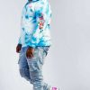 Mens * | Hot Sale Mens Hoodies & Sweatshirts Zayden Tye Dye Hoodie ( ) Tops Blue