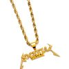 Mens * | Buy Mens Accessories Rockstar Original Pendant Necklace Gold