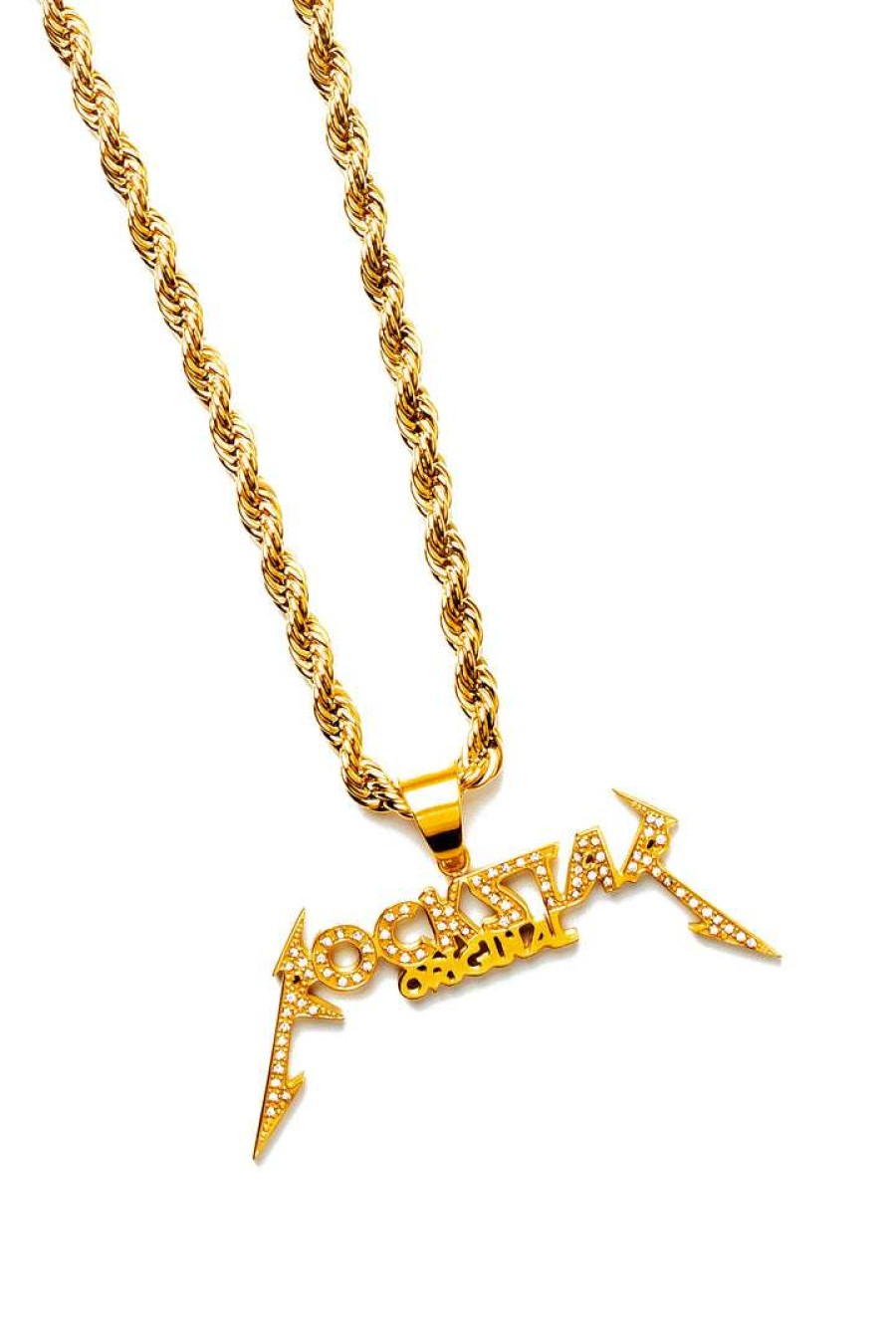 Mens * | Buy Mens Accessories Rockstar Original Pendant Necklace Gold