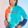 Womens * | Brand New Womens Hoodies & Sweatshirts Amina Tie Dye Hoodie Blue/Multi