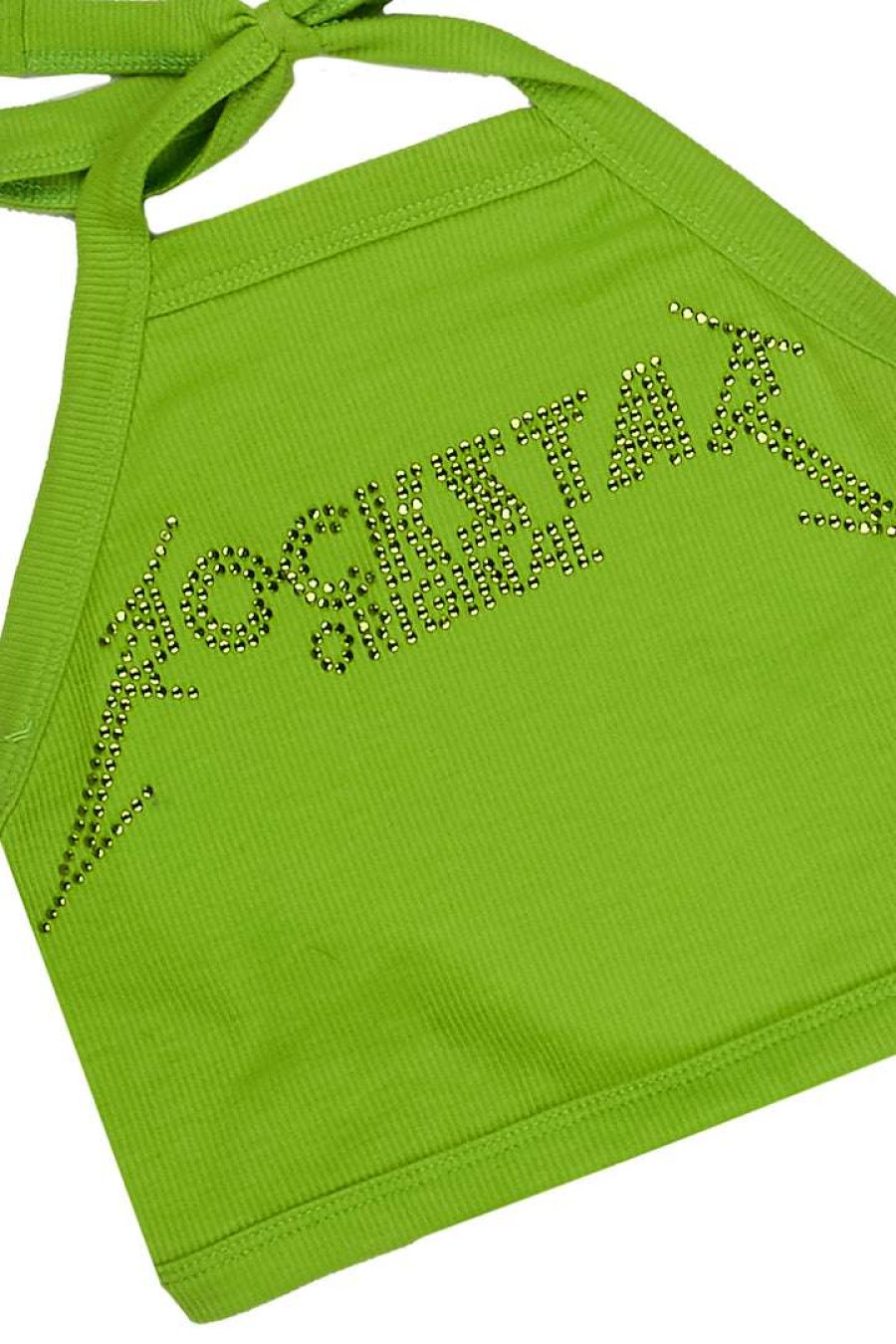 Womens * | Best Reviews Of Womens Tops Lime Crime Halter Neck Tank Best Seller Neon Green