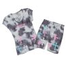 Womens * | Hot Sale Womens Active Short Sets Giana Tie Dye Bike Short Set Grey