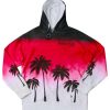 Mens * | Brand New Mens Hoodies & Sweatshirts Tovi Ombre Printed Hoodie Tops Red