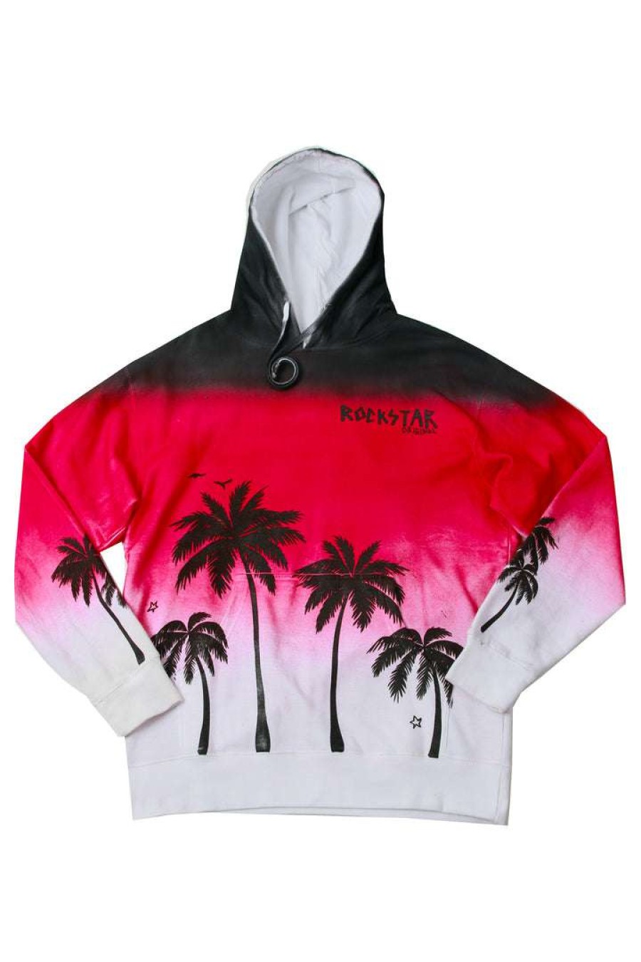 Mens * | Brand New Mens Hoodies & Sweatshirts Tovi Ombre Printed Hoodie Tops Red