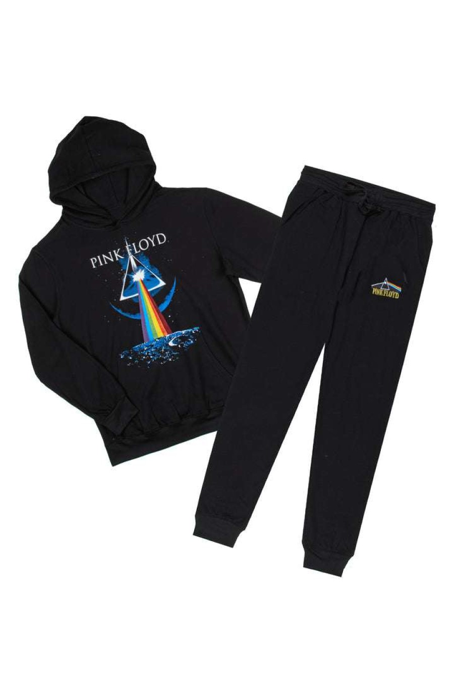 Mens * | Cheap Mens Track Sets Rainbow Hoodie Trackset Black