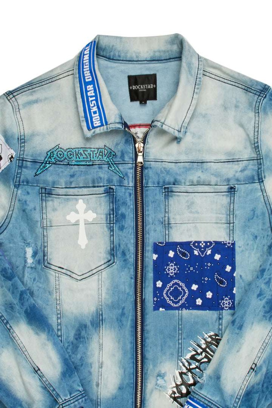 Mens * | Flash Sale Mens Denim Jackets Akio Denim Jacket Blue