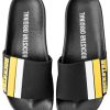 Mens * | Best Sale Mens Accessories Godfrey Slides- Blk/Yellow Black/Yellow