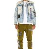 Mens * | Best Deal Mens Track Sets Doug Denim Jacket/Trackpant Set Olive