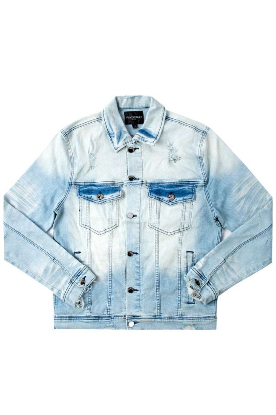 Mens * | Discount Mens Denim Jackets Dag Denim Jacket Light Wash Blue