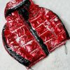 Mens * | Top 10 Mens Outerwear Metallic Alasia Puffer Jacket Red