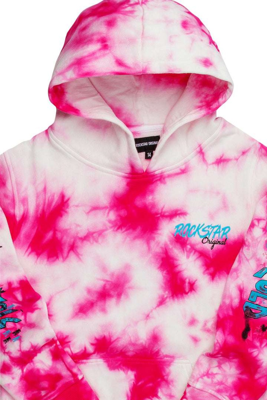 Kids * | Discount Boys Hoodies & Sweatshirts Kids Zayden Tie Dye Hoodie New Arrivals Pink