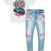 Mens * | Promo Mens Misc Claydon T-Shirt & Zayden Painter Jeans Bundle