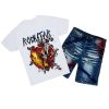 Mens * | Hot Sale Mens Short Sets Ilago T-Shirt/Denim Short Set White