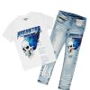 Kids * | Best Sale Boys Denim Sets New Arrivals Boys Kennedy T-Shirt/Jean Set White