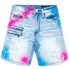 Kids * | Top 10 Boys Shorts Kids Sable Printed Short Blue