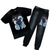 Mens * | Best Sale Mens Track Sets Angus T-Shirt/Jogger Set Black