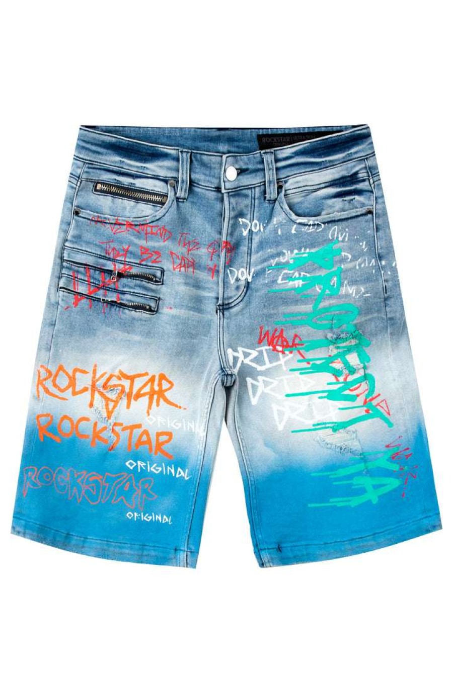 Mens * | Top 10 Mens Shorts Dripper Printed Short Blue