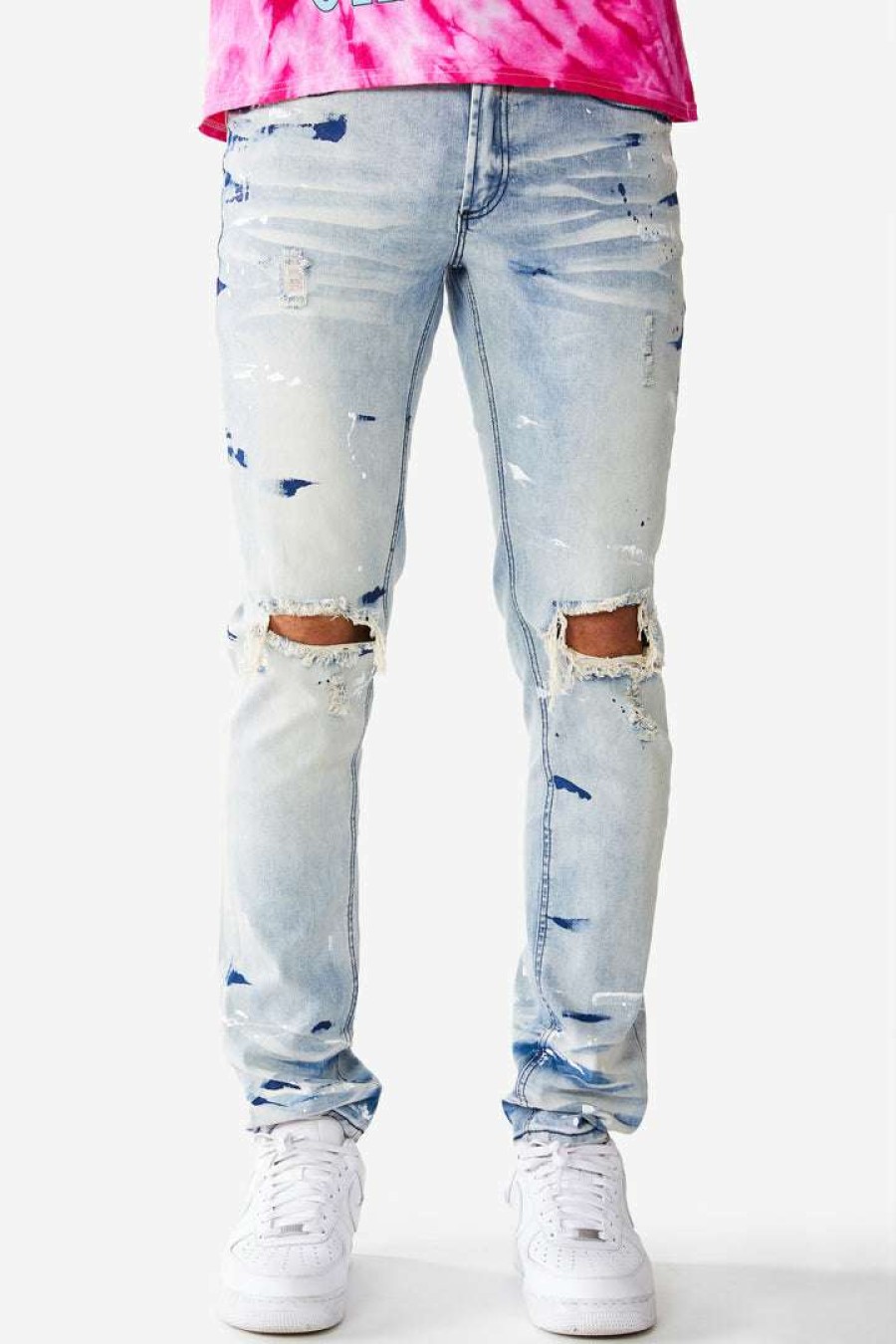 Mens * | New Mens Jeans Vinci Painter Jean Blue