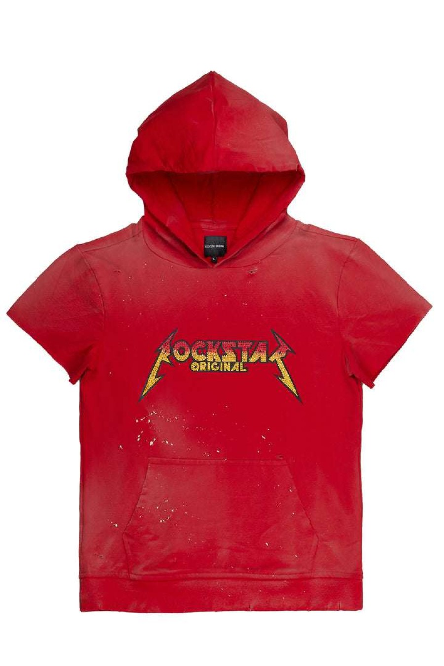 Mens * | Cheap Mens Hoodies & Sweatshirts Tops Stormy Short Sleeve Hoodie Red