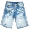 Mens * | Budget Mens Shorts Falsetto Wash Denim Short Blue