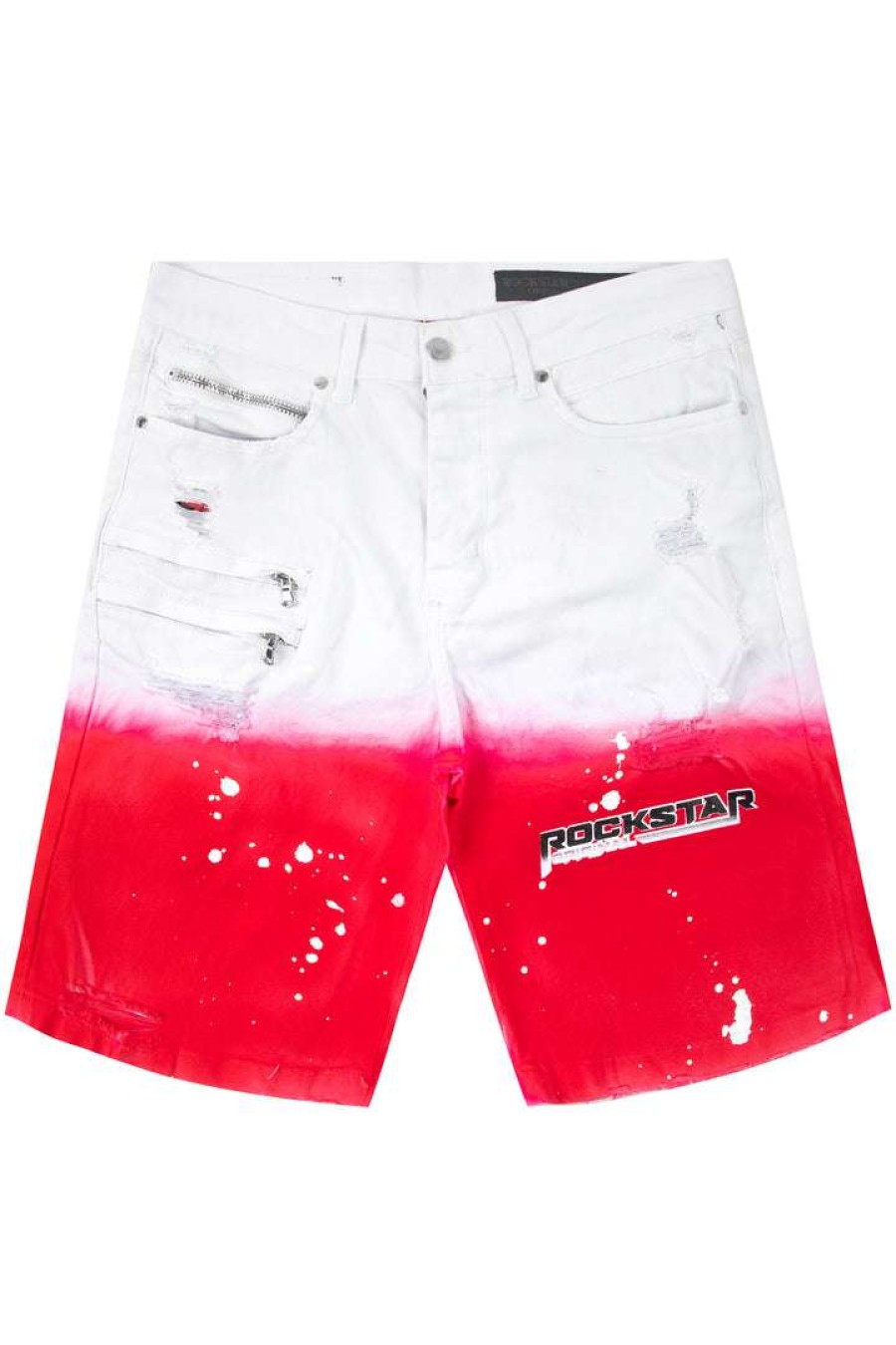 Mens * | Wholesale Mens Shorts Balbo Printed Short-Wht/Red Denim White/Red