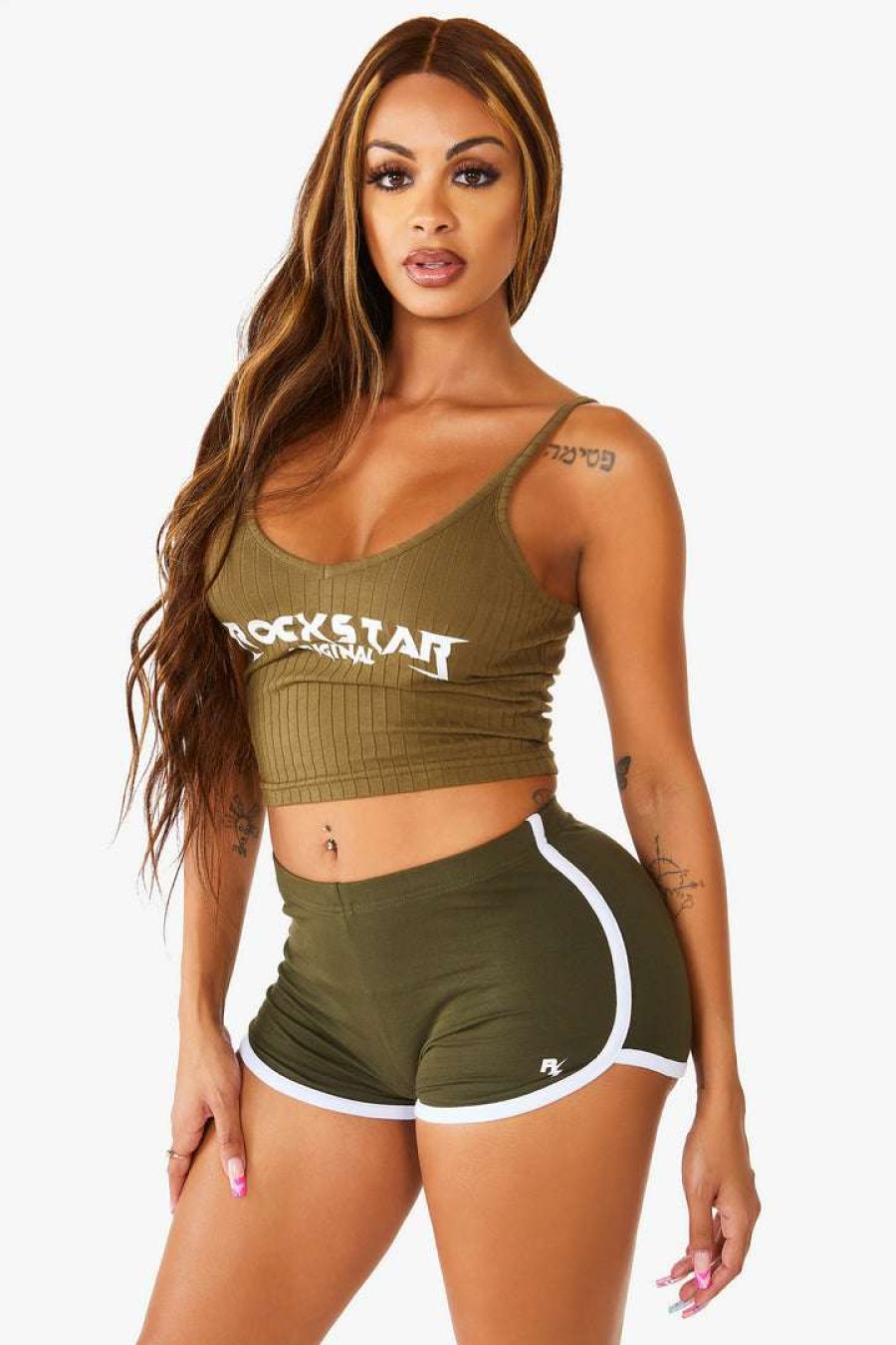 Womens * | New Womens Active Short Sets Grace Short Set Olive