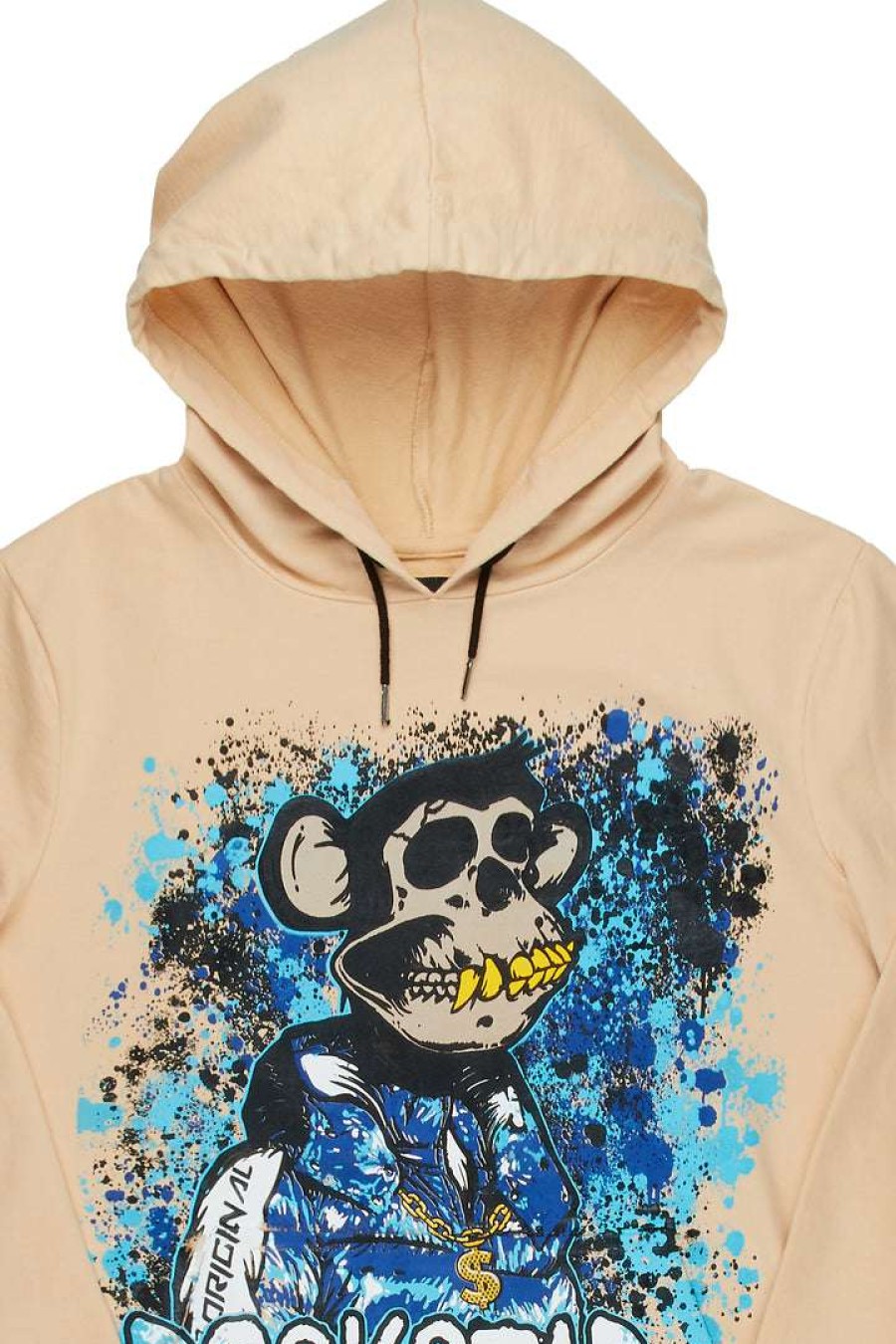 Mens * | Wholesale Mens Hoodies & Sweatshirts Nft Ape Graphic Hoodie Beige