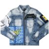 Mens * | New Mens Denim Jackets Cannon Patch Denim Jacket Blue/Yellow