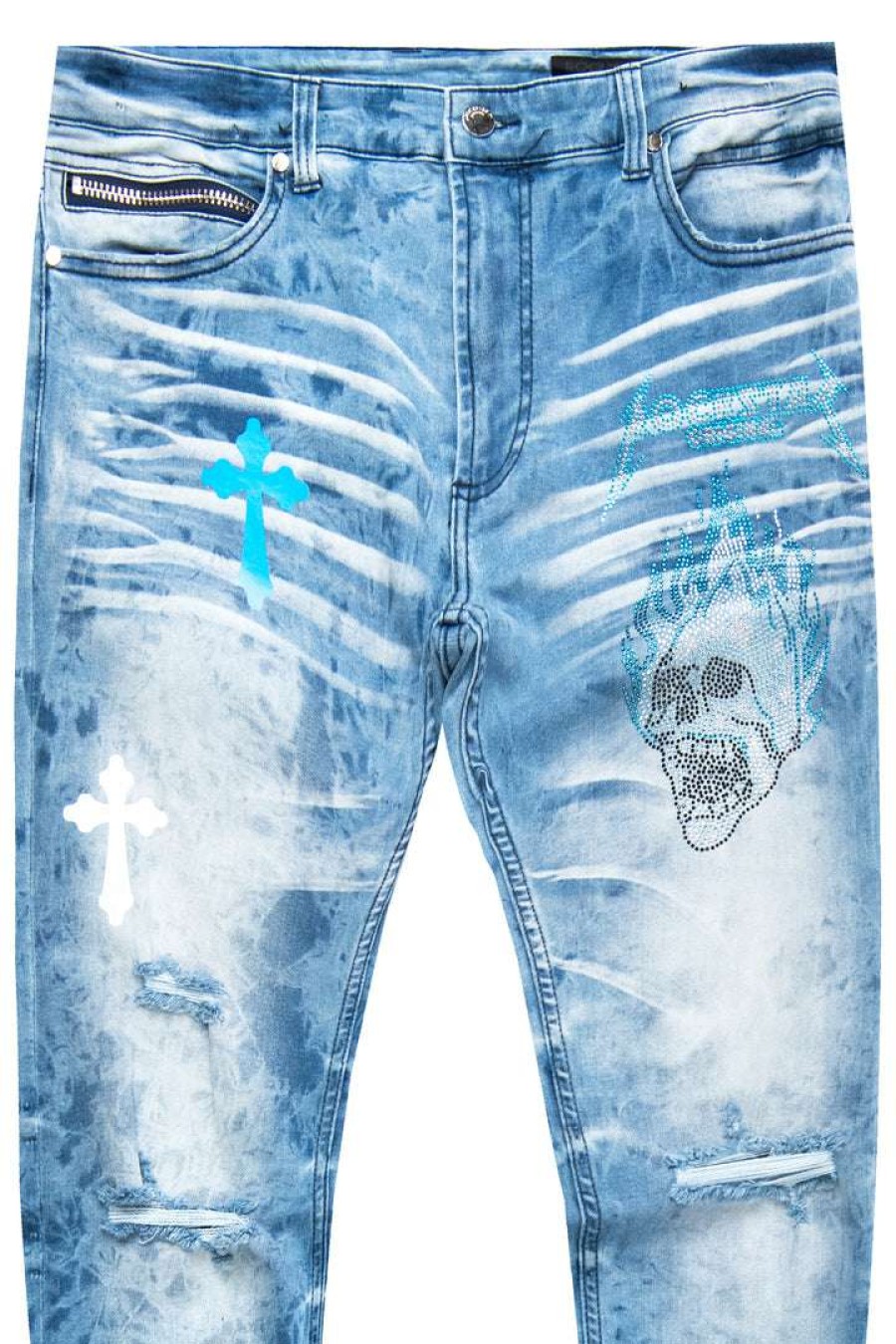 Mens * | Deals Mens Jeans Bernard Crystal Jean Denim Blue