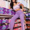 Womens * | Hot Sale Womens Jeans Savanna Cargo Wide Leg Jean Best Seller Purple