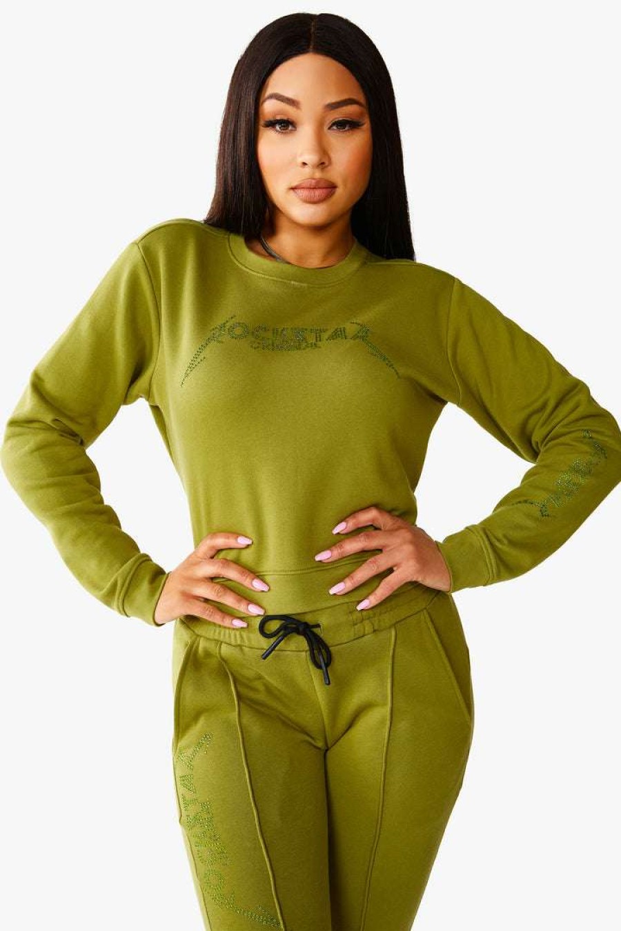 Womens * | Cheapest Womens Track Sets Aviva Jogger Set Olive