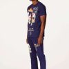 Mens * | Brand New Mens Track Sets Chase T-Shirt Stacked Flare Trackset Navy