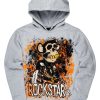 Mens * | Discount Mens Hoodies & Sweatshirts Nft Ape Graphic Hoodie Tops Grey