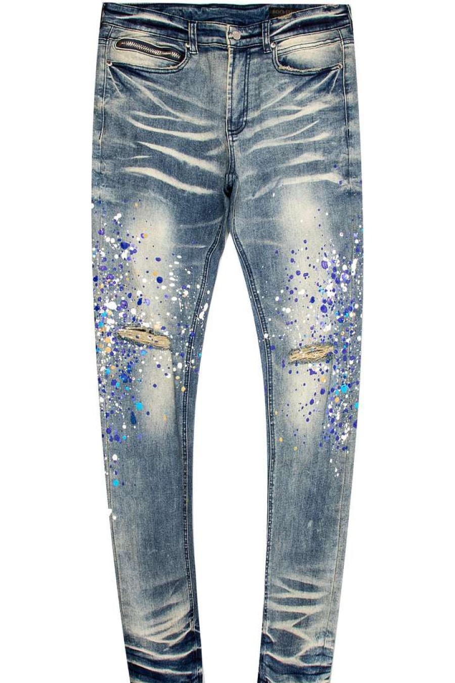 Mens * | Budget Mens Jeans Pollock Painter Jean Denim Blue