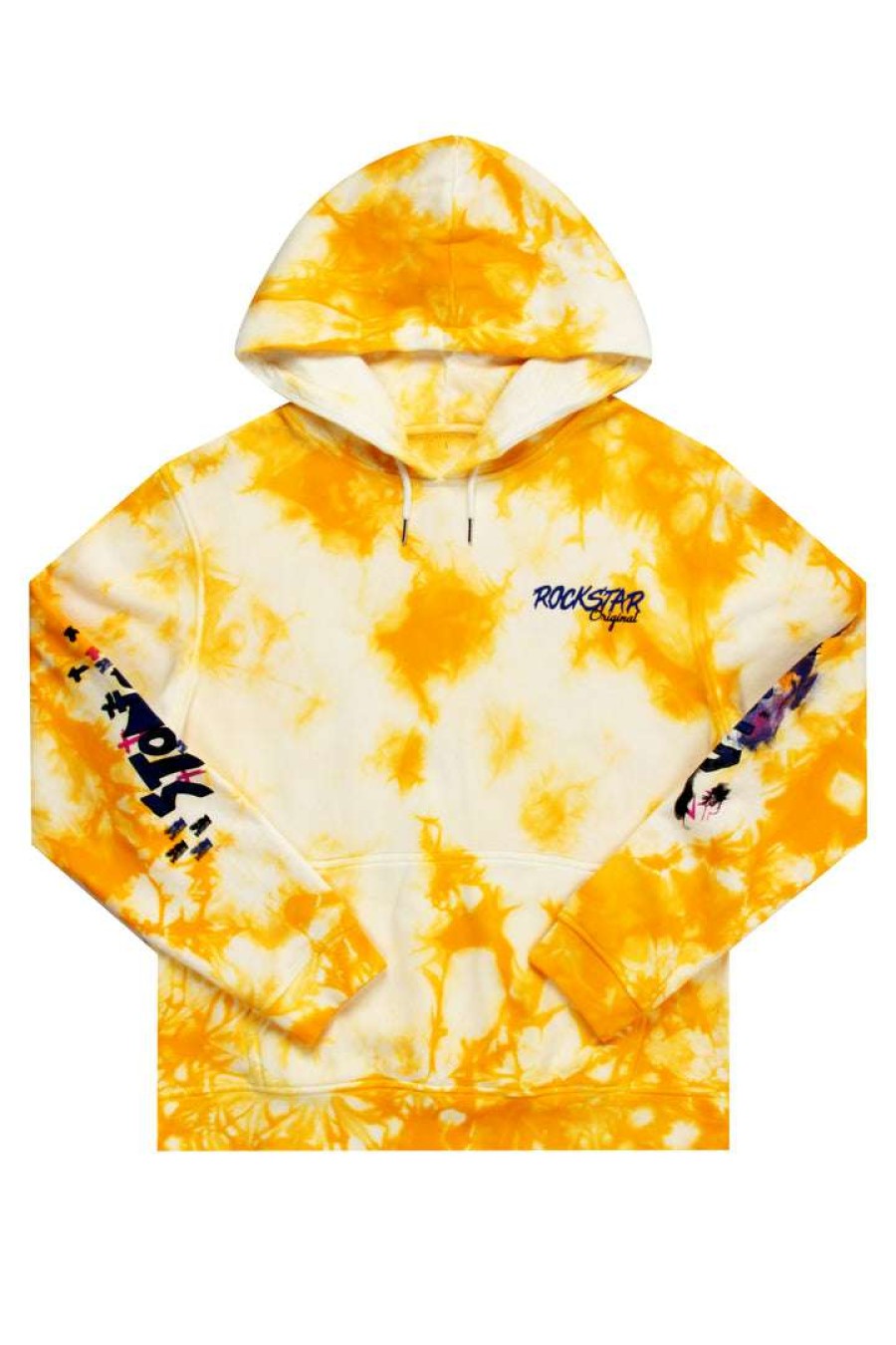 Mens * | Outlet Mens Hoodies & Sweatshirts Zayden Tie Dye Hoodie Tops Yellow