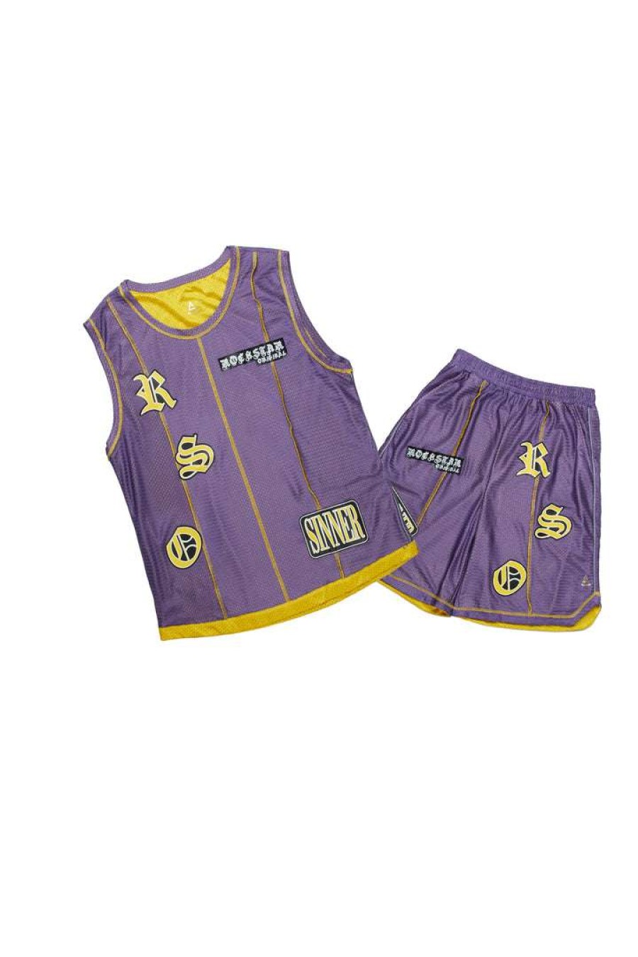 Mens * | Wholesale Mens Short Sets Alrick Graphic Short Set Purple