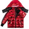 Kids * | Deals Boys Outerwear New Arrivals Kids Metallic Alasia Puffer Jacket Red