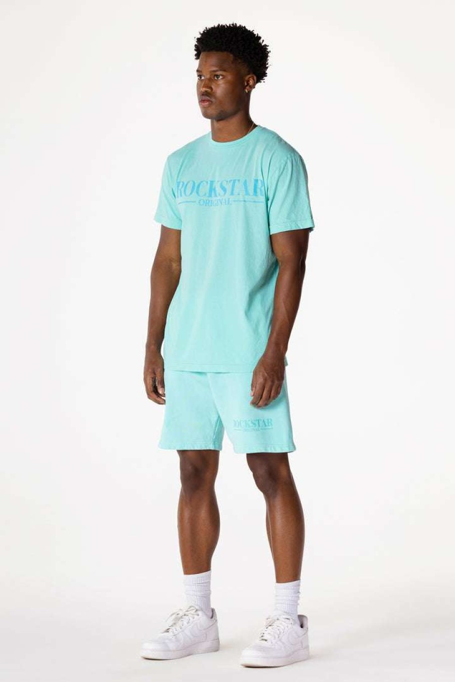 Mens * | Cheap Mens Short Sets Dimitri T-Shirt/Short Set Aqua