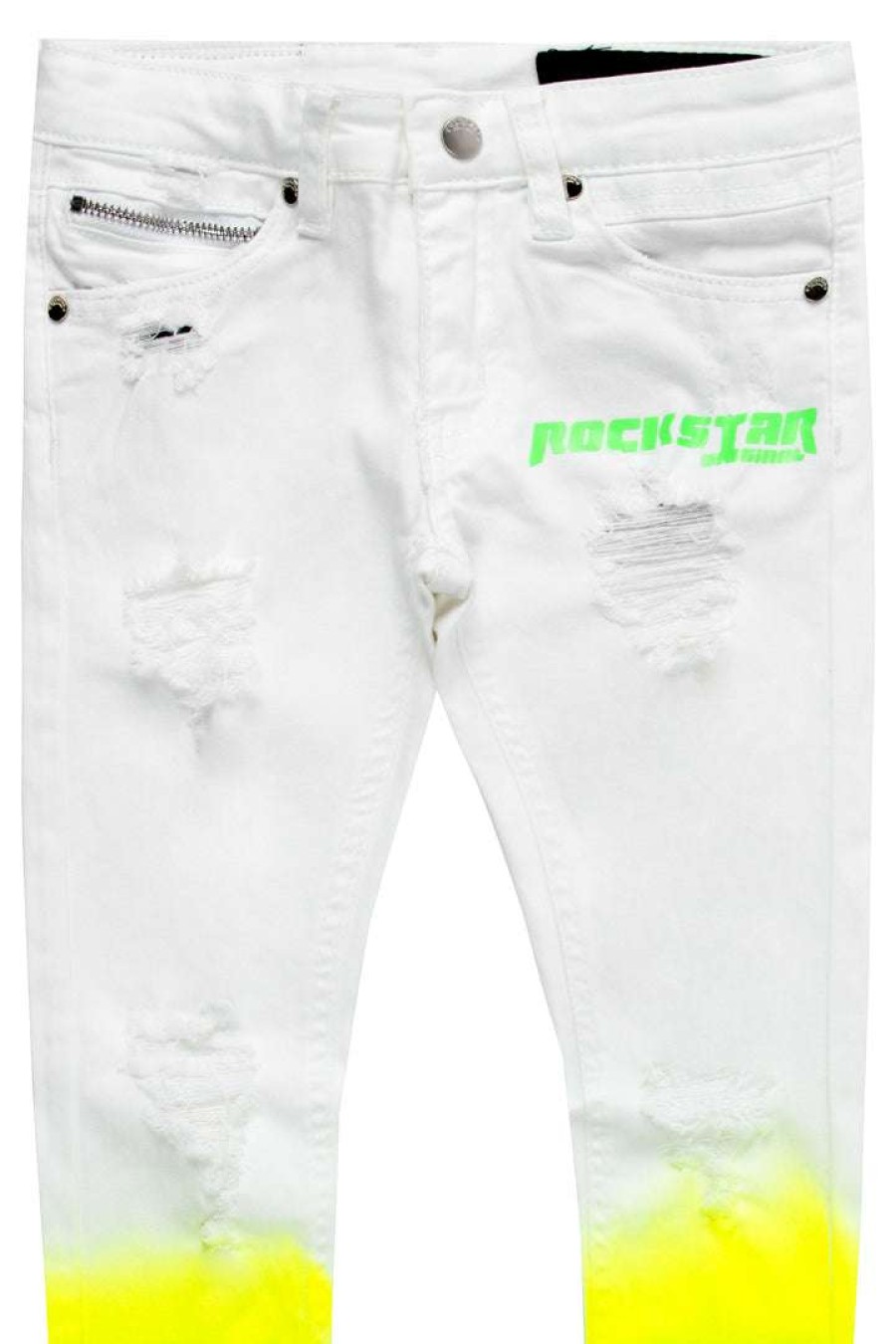 Kids * | Wholesale Boys Jeans Kids Chico Jean-Grn/Yel New Arrivals Green/Yellow