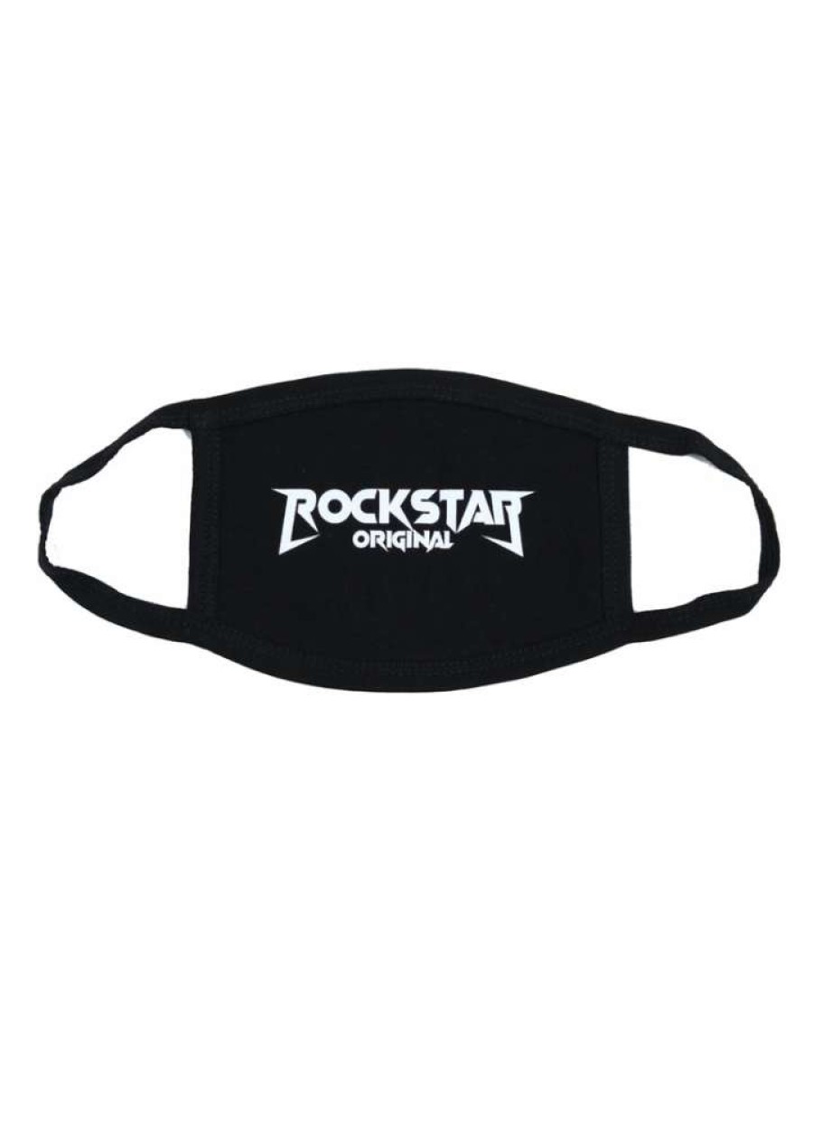 Mens * | Top 10 Mens Accessories Rockstar Logo Face Mask ( ) White