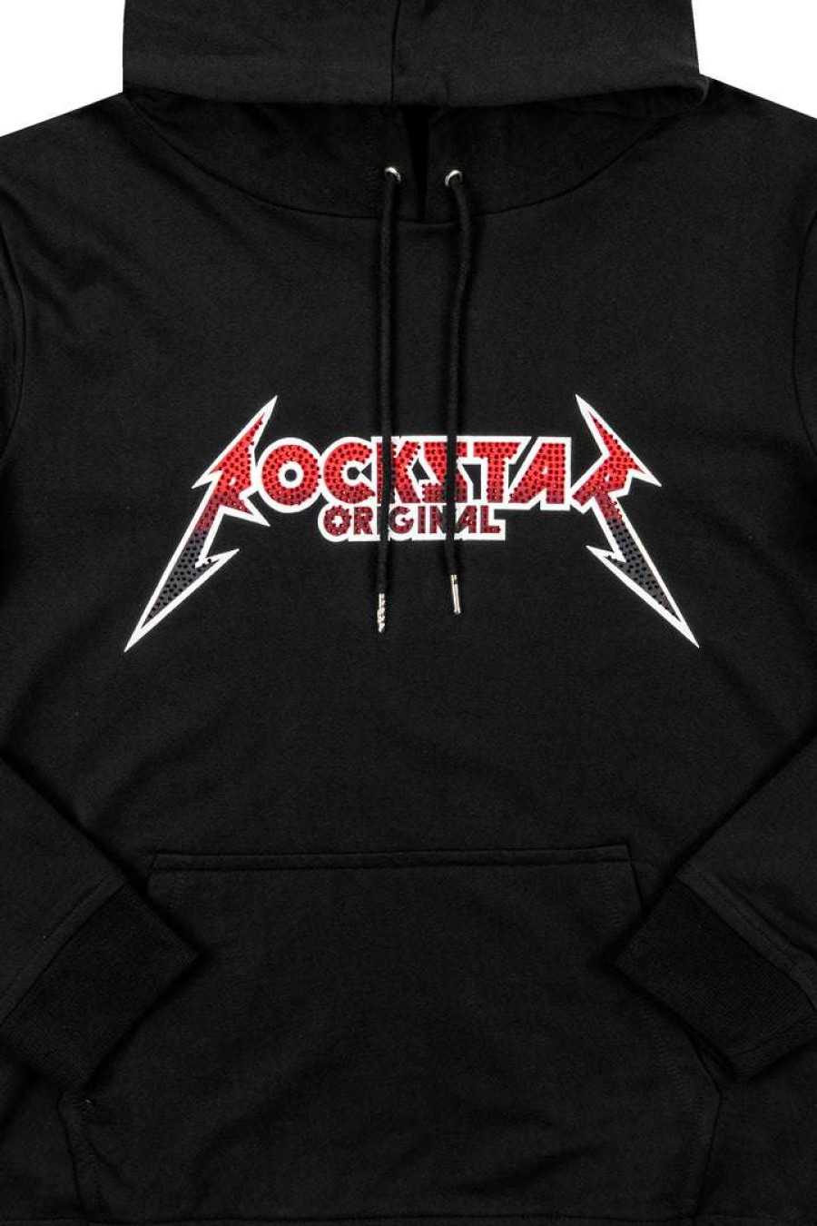 Mens * | Hot Sale Mens Hoodies & Sweatshirts Slick Crystal Hoodie ( ) Tops Black